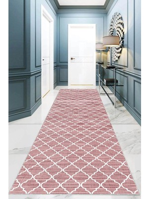 Zemira Pelangi Geometrik Karo Desenli Dijital Baskı Yıkanabilir Kaymaz Taban Etnik Kilim Desen Salon Halı,