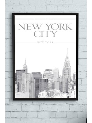 Zemira Postermanya (PSTER12823) New York Manzara Çerçeveli Tablo (50X70CM)