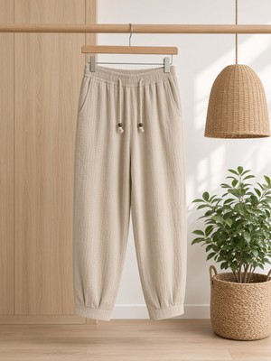Aksoy Authentic Müslin Pileli Pantolon