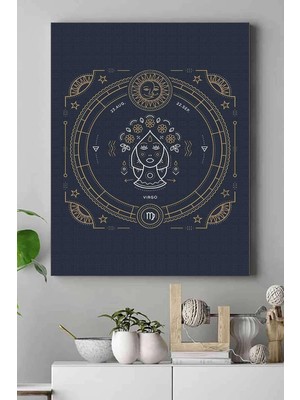 Zemira Postermanya (PSTER18674) Başak Burcu Tasarım Kanvas Tablo 30 x 40