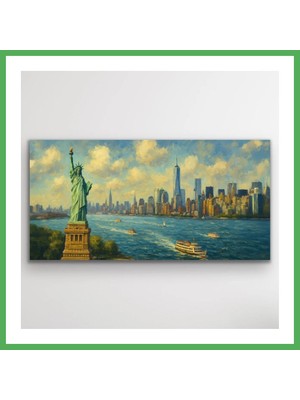 Astraltech Özgürlük Heykeli Kanvas Tablo 60X120CM Bezoss