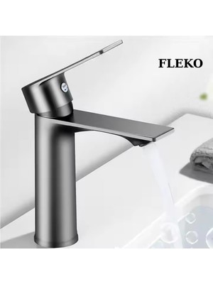 Fleko Moi Antrasit Gri Lavabo Bataryası, Banyo Lavabo Musluğu
