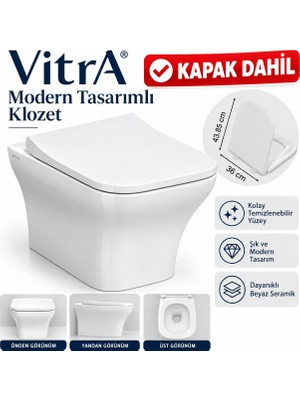 VitrA Zentrum S Smooth Flush Asma Klozet + S20 kapak