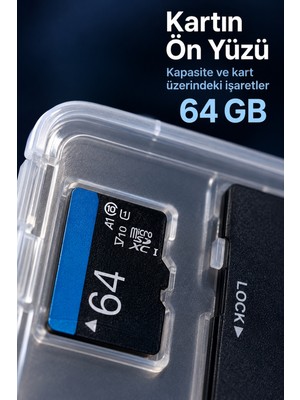 sbodurhome 64 GB Bellek Kartı Sd Adaptör ve Saklama Kutusu
