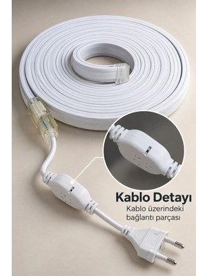 Royaleks Şerit Aydınlatma Beyaz Işıklı Iki Pimli Fişli Model