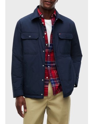 Tommy Hilfiger Su Itici Regular Fit Gömlek Yaka Mont Erkek Mont MW0MW44767 Dw5