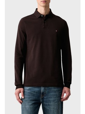 Tommy Hilfiger Logolu Pamuklu Regular Fit Düğmeli Polo Yaka Sweat Erkek Polo Yaka Sweat MW0MW20183 Hjt