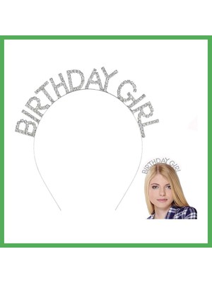 Astraltech Gümüş Kristal Taşlı Birthday Girl Doğum Günü Tacı Ithal Ürün A Kalite 17X16 cm Bezoss