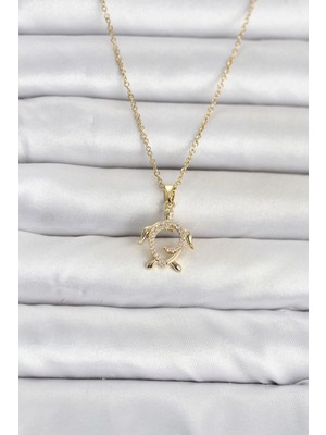 Urfakent 316L Çelik Zincir Gold Renk Caretta Caretta Model Kadın Kolye