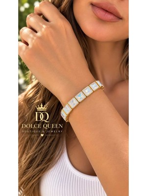 Dolce Queen Işıltılı Gold Detaylı Lastikli Kadın Bileklik