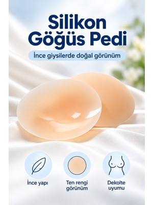 Mucit Home 5 Çift Silikon Göğüs Ucu Gizleyici Aparat Doğal Ten Rengi Görünümü ile Rahat Kullanım