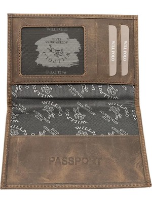 Willpolo Crazy Kahve Hakiki Deri Pasaport Kılıfı Pasaportluk