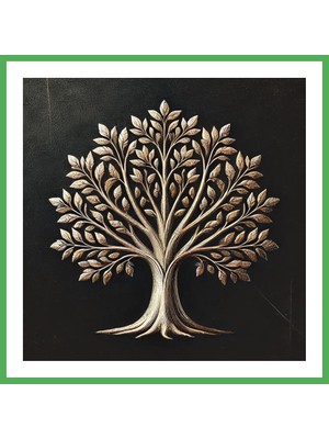 Astraltech Bronz Ağaç Kanvas Tablo 60X60CM Bezoss