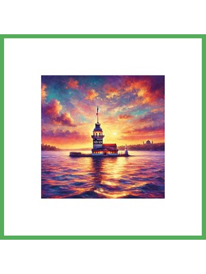 Astraltech Kız Kulesi Kanvas Tablo 90X90CM Bezoss