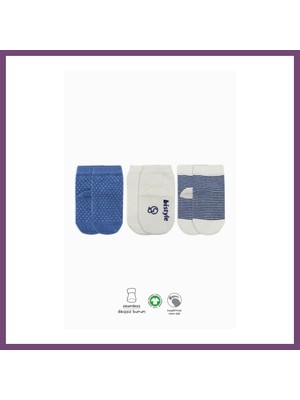 Bezos Nessiworld Puanlı Kaymaz Penye Soket Çorap 3'lü BS10108 Indigo(Adet Fiyatıdır) · Beden: 0-3 Ay · Renk: Indigo Gambera1