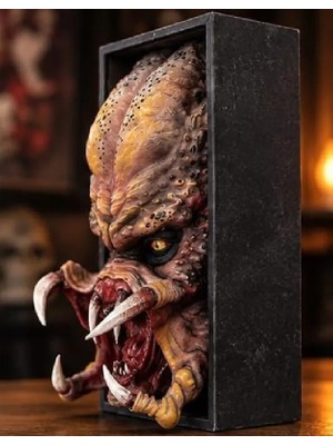 Yaratıcı Sanatlar Atölyesi Book Nook Predator Kitap Tutucu Kitaplık Aksesuarı Avcı Film Figürü