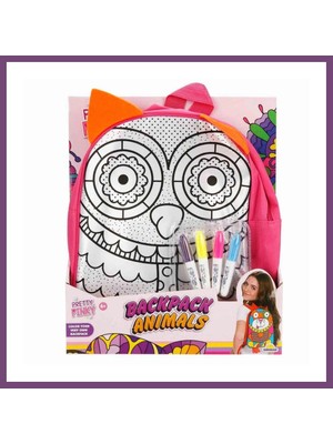Bezos Boyanabilir Desenli Baykuş Sırt Çantası Gambera1