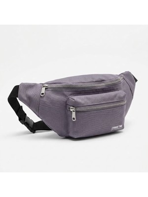 Ototechparca Lila Unisex Bel Çantası Çapraz Askılı Günlük Kullanım Fermuarlı 30X13 cm - Lisinya
