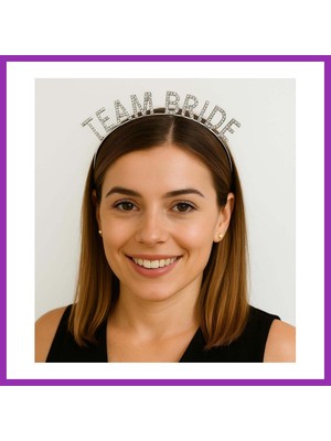 Salmore Gümüş Renk Team Bride Taç Plastik ? Gelin ve Nedime Tacı Bty