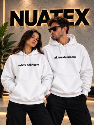 Nuatex Baskılı 3 Iplik Şardonlu Regular Kalıp Kapüşonlu Kanguru Cepli Sweatshirt