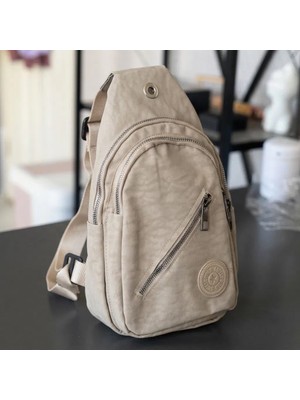 Najmaddin Be Su Geçirmez Kumaş Çapraz Göğüs Çantası 3 Gözlü Siyah Unisex Günlük Kullanım 15X26 cm