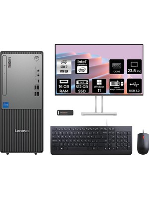 Prime Life Thinkcentre Neo 50T G5 I7 14700 16GB 512GB SSD W11H Masaüstü Bilgisayar + 23.8" Monitör