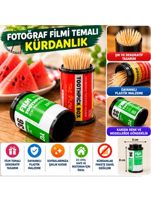 Akıllı Bayi Dörtgen Fotoğraf Filmi Şeklinde Kürdanlık Kürdan Tutucu Kutu Aby
