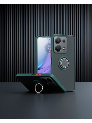 TeknoKapsül Xiaomi Redmi Note 13 Pro 5g Kılıf Montreal Yüzüklü Silikon Kapak - Yeşil
