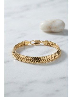 Aslanoğlu Store Xuping Gold Renk Yılan Zincir Model Kadın Bileklik TJ-BB8909