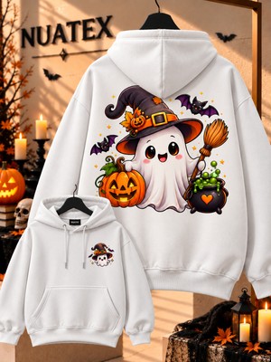 Nuatex Cadılar Bayramı Halloween 3 Iplik Şardonlu Regular Kalıp Sweatshirt Kanguru Cepli Hoodie Serisi