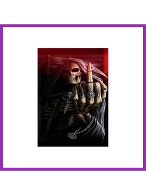 Salmore 3 Boyutlu Resim 3 Farklı Resim Değişenli Halloween Iskelet Tablosu 30X40 cm Bty