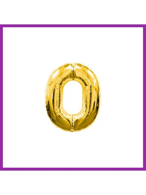 Bezos 0 Rakamlı Folyo Balon Gold Renk 40 Inç BEZ10