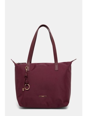 Vakko Bordo Monogram Çanta