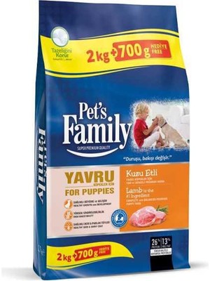 Yavru Köpek Maması Kuzu 2000+700G 1 Adet