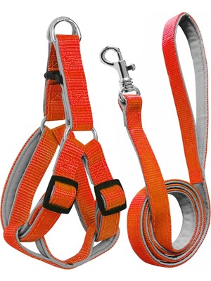Gezdirme Kayışlı Dokuma Köpek Göğüs Tasma Seti 32*47-110 cm Tcu