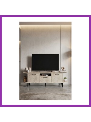 Salmore Mira Tv Sehpası Suntalam Ekru 160X35 cm Bty
