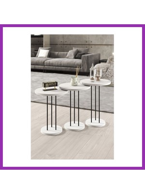 Salmore Metal Terra Zigon Beyaz 3'lü Bty