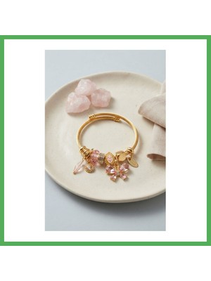 Astraltech Pembe Kelebek Model Charmlı Bileklik Bezoss