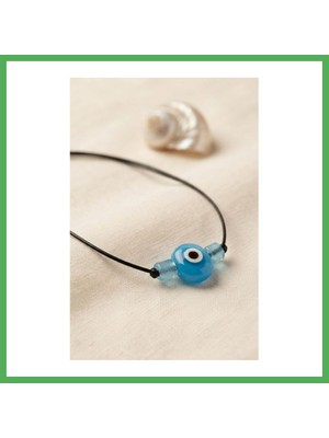Astraltech Handmade Bohem Açık Mavi Nazar Kolye Bezoss