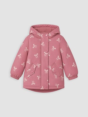 Lc Waikiki Yeni Sezon Pembe Kapüşonlu Su Itici Kız Bebek Mont