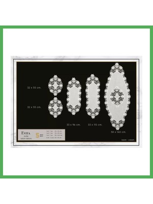 Astraltech Evita Model Krem-Krem 5 Parça Keten Dantelli Salon Takımı Runner Seti No 6859 Bezoss