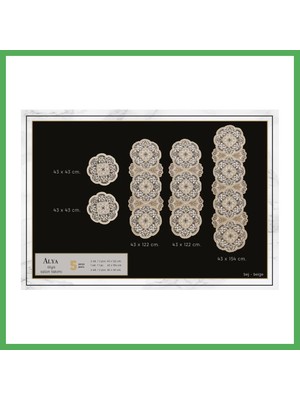 Astraltech Alya Model NO124 Gold 5 Parça Salon Takımı Dantelli Masa Örtüsü Runner Seti Bezoss