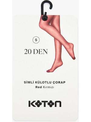 Koton Simli 20 Den Metalik Iplik Detaylı Külotlu Çorap