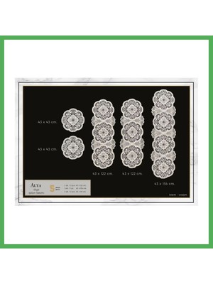 Astraltech 5 Parça Altın Alya NO124 Dantelli Salon Takımı Runner Seti Şık Dekorasyon Bezoss