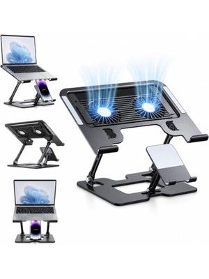 3'ü 1 Arada Ergonomik Laptop ve Tablet Standı, 12.9-17 Inç