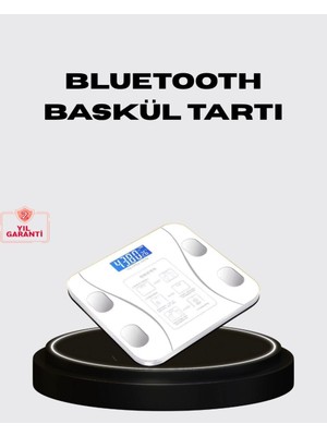 Marsilyan Akıllı Dijital Baskül – Bluetooth Bağlantılı, 8 Ölçüm Verili, Akıllı Vücut Analiz Tartısı