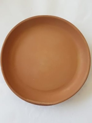 Topraktan 6'lı Fincan,saksı Altlığı Çok Amaçlı Mini Tabak 13 * 1,5 cm