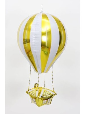 22 Inç Uçan Balon Temalı Folyo Balon 88-28 cm (Sarı)