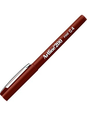 200N Fine Keçe Uçlu Yazı Kalemi, 0.4 Mm, Kahverengi