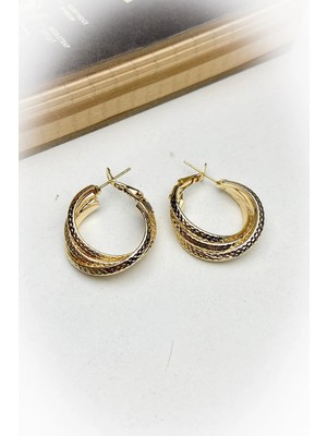 Roshel Gold Renk Burgu Model Küpe